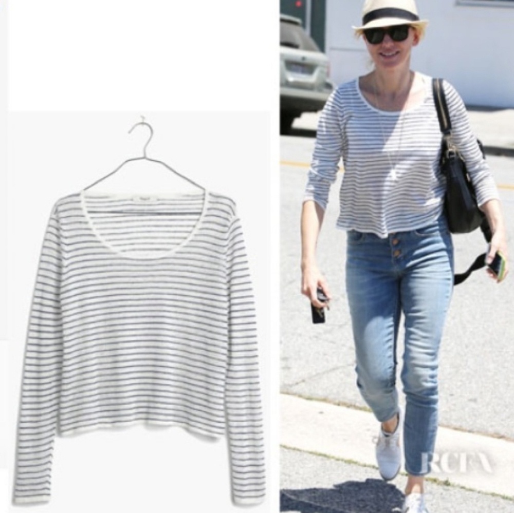 Madewell Skipper Striped Long Sleeve Linen Shirt